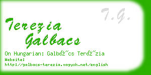 terezia galbacs business card